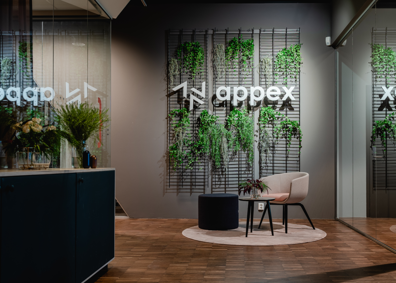 Bilde av inngangen til Appex sitt kontor