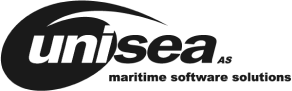 Unisea-logo i svart-hvitt